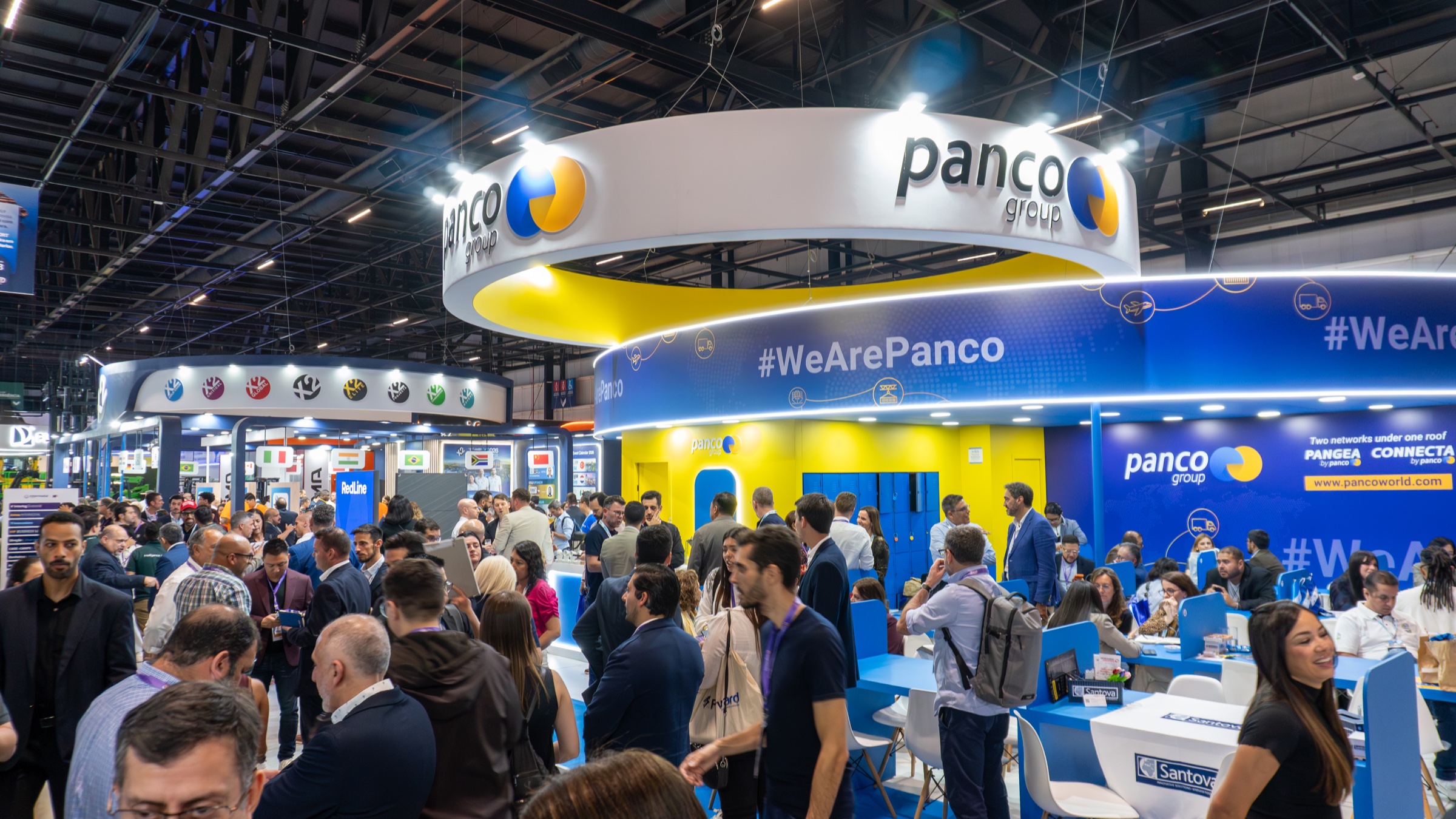 The busy PANCO booth at Intermodal South America