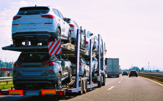 Manufactured vehicles moving through the logistics chain